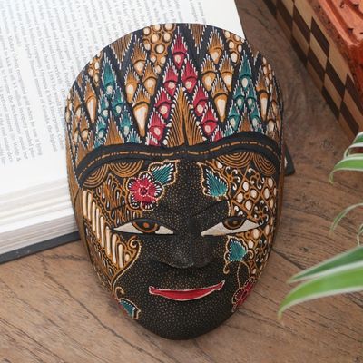Alternate image for Hand Made Batik Wood Mask from Java Panji Semirang