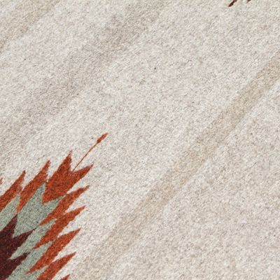 Alternate image for Handwoven Geometric Grey and Brown Zapotec Wool Runner 2x6 Chocolate Gleams