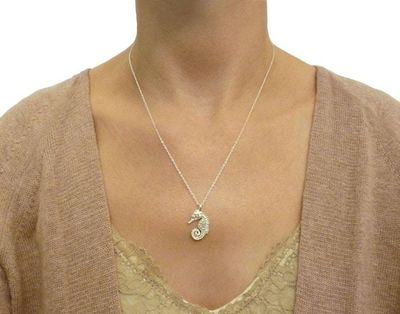Alternate image for Silver Seahorse Necklace