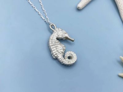 Alternate image for Silver Seahorse Necklace
