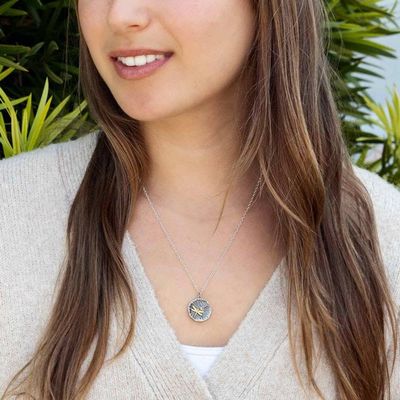 Alternate image for Lily Pad with Dragonfly Necklace