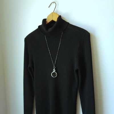 Alternate image for Magnifier Pendant Jewelry, Abalone Inset, Magnifying Glass Necklace for Women, Gift for Reading Impaired