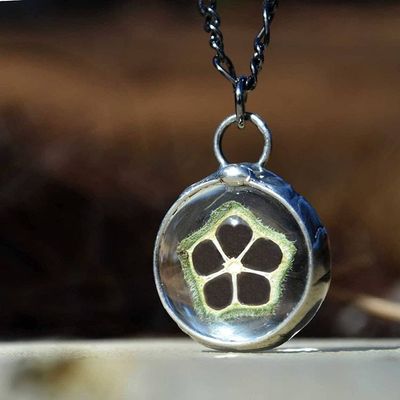 Alternate image for Okra Pendant Necklace, Unique Foodie Pendant, Chef Necklace, Glass not Resin, Gift for Cook or Kitchen Lover