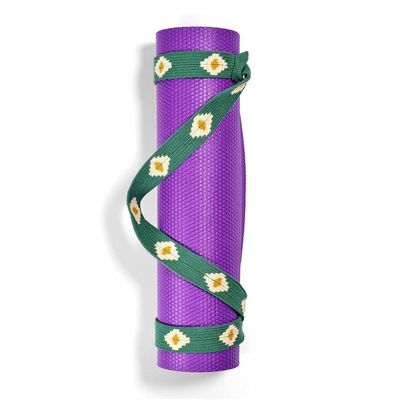 Image for Wayúu Yoga Strap – Flor oliva