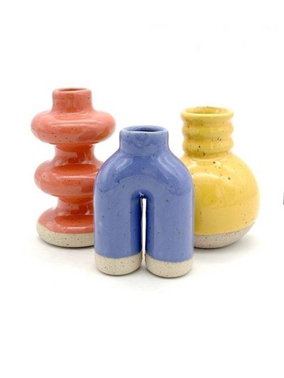 Alternate image for Bud Vase Happy Feet in Aqua