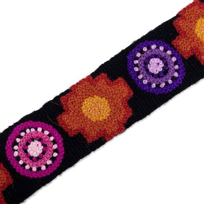 Alternate image for Inca-Themed Colorful Embroidered Wool Belt from the Andes Dawn Star