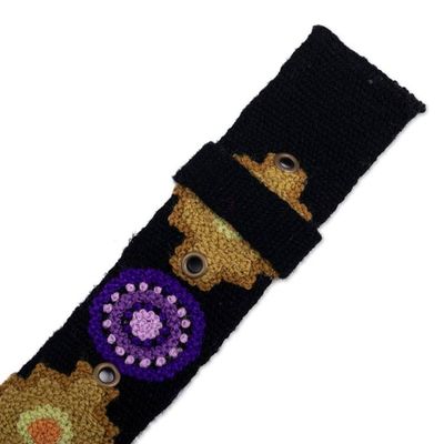 Alternate image for Inca-Themed Colorful Embroidered Wool Belt from the Andes Dawn Star