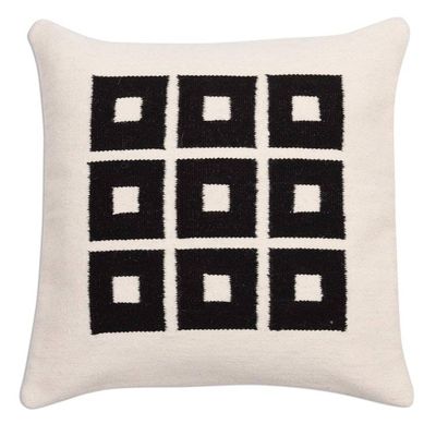 Alternate image for Handwoven Square Pattern Wool Cushion Cover from Peru Chic Windows