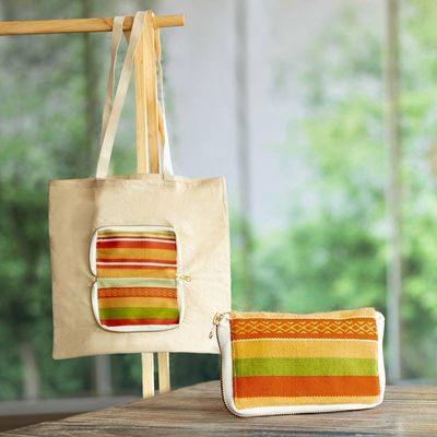 Alternate image for Peruvian Cotton Tote Bag in a Multicolor Blend Alpaca Case Madam Handiness