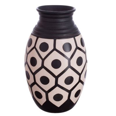 Alternate image for Geometric Chulucanas Ceramic Decorative Vase from Peru Chulucanas Geometry
