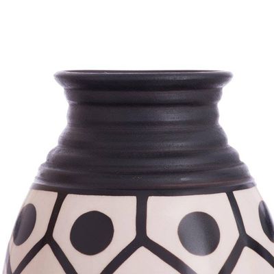 Alternate image for Geometric Chulucanas Ceramic Decorative Vase from Peru Chulucanas Geometry