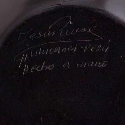 Alternate image for Handmade Chulucanas Ceramic Decorative Vase from Peru Chulucanas Spirit