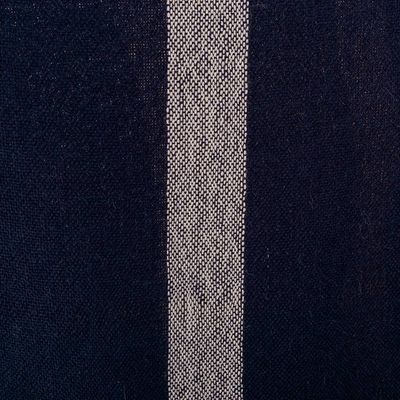 Alternate image for Striped Midnight Soft 100 Baby Alpaca Ruana with Suede Trim Midnight Seasons