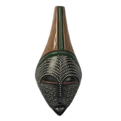 Alternate image for Handmade African Mahogany Wood Mask Elinam