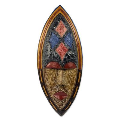 Alternate image for West African Artisan Crafted Sese Wood Wall Mask Adepa