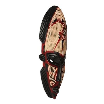 Alternate image for Hand Carved Wood Mask African Giraffe Spirit II