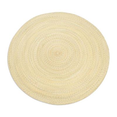 Alternate image for Single Layer Braided Palm Frond Accent Mat from Mexico Single Braided Circles