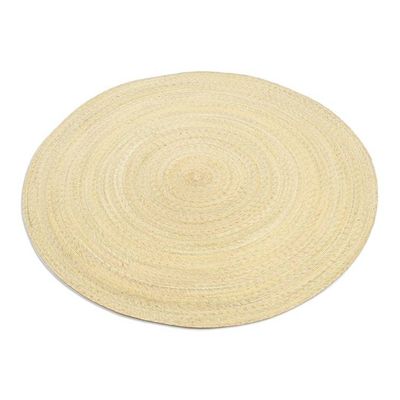 Alternate image for Single Layer Braided Palm Frond Accent Mat from Mexico Single Braided Circles