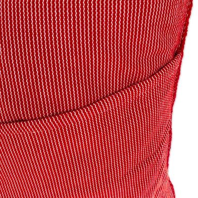 Alternate image for Handmade Tropical Floral Embroidered Cotton Cushion Cover Jungle Wings