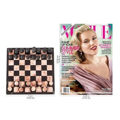 Alternate image for Marble Chess Set in Black and Pink from Mexico 7.5 in. Black and Pink Challenge