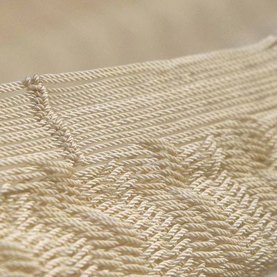 Alternate image for Hand Crafted Ivory Nylon Maya Hammock Double Caribbean Beach