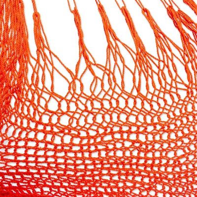 Alternate image for Orange Tasseled Cotton Rope Mayan Hammock Swing from Mexico Ocean Seat in Orange
