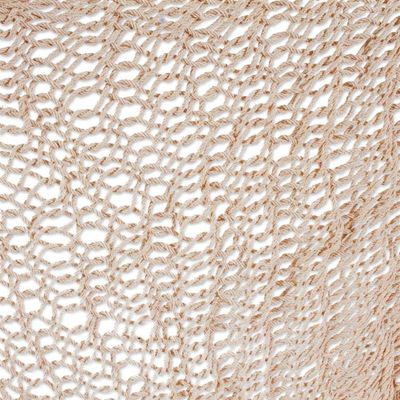 Alternate image for Ivory Tasseled Cotton Rope Mayan Hammock Swing from Mexico Ocean Seat in Ivory