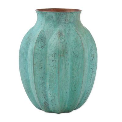 Alternate image for Antiqued Copper Vase from Mexico Antique Lines