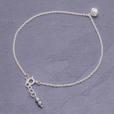 Alternate image for Sterling Silver Knot Charm Ankle Bracelet Monkeys Paw