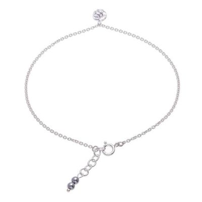 Alternate image for Sterling Silver Knot Charm Ankle Bracelet Monkeys Paw