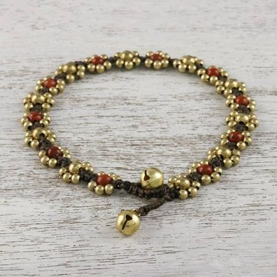 Alternate image for Jasper Adjustable Beaded Anklet from Thailand Musical Dream