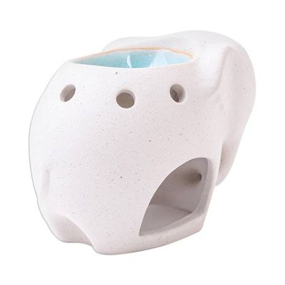 Alternate image for Handmade Ceramic Elephant Oil Warmer from Thailand Sand Elephant