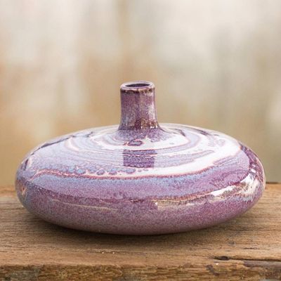 Alternate image for Fair Trade Celadon Ceramic Vase Lavender Universe
