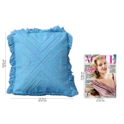 Alternate image for Triangle Pattern 100 Cotton Cushion Cover Set of 4 Triangle in Pastels