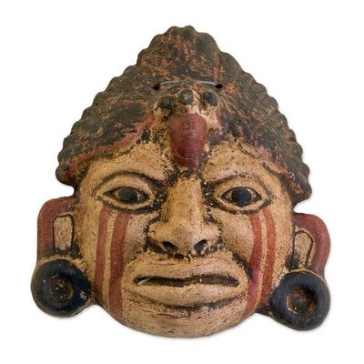 Alternate image for Central American Ceramic Wall Mask Maya Priest