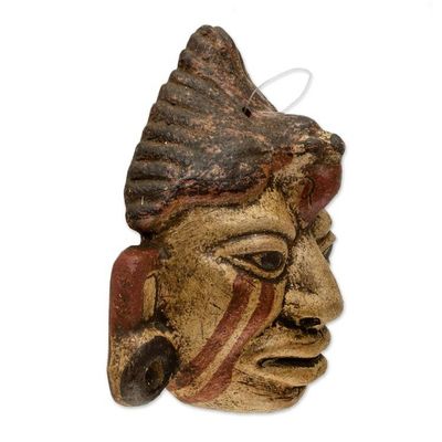 Alternate image for Central American Ceramic Wall Mask Maya Priest