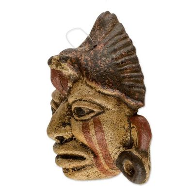 Alternate image for Central American Ceramic Wall Mask Maya Priest