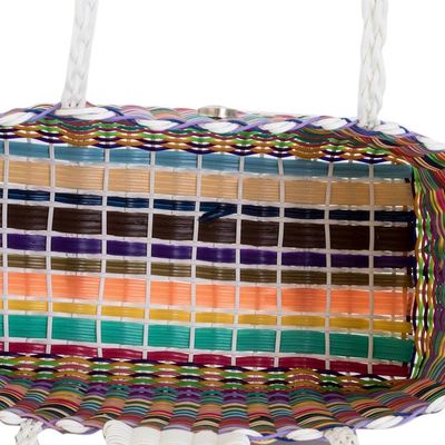 Alternate image for Multicolored Eco-Friendly Hand-Woven Tote Bag from Guatemala Colors of Joy