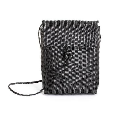 Alternate image for Handwoven Recycled Vinyl Cord Sling Bag with Diamond Motif Casual Beauty