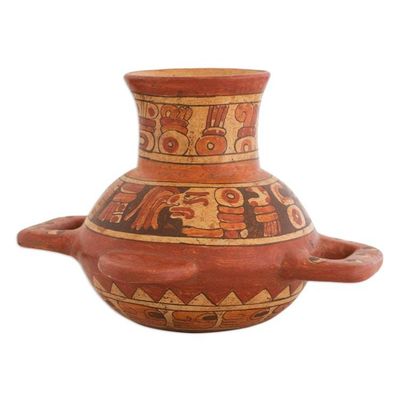 Alternate image for Handmade Ceramic Decorative Vase from Central America Maya Greatness