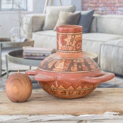 Alternate image for Handmade Ceramic Decorative Vase from Central America Maya Greatness