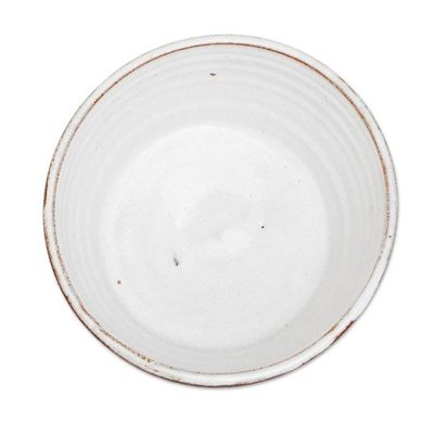 Alternate image for Rustic-Inspired Glazed Earthy Tone and White Ceramic Bowl Rustic Flavor