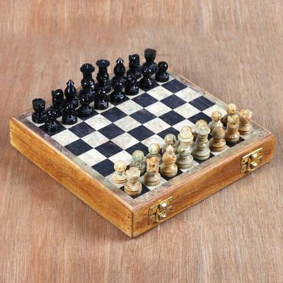 Alternate image for Hand Crafted Soapstone Chess Set Intellectual Challenge