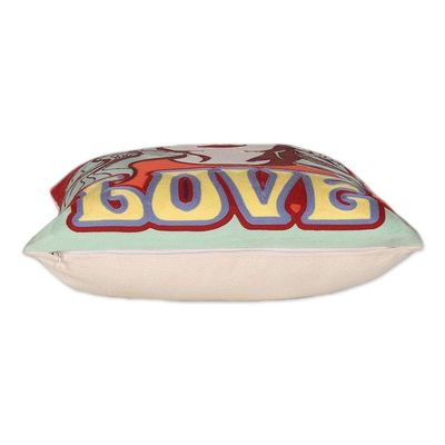 Alternate image for Bohemian Cotton Cushion Cover Pair with Acrylic Embroidery Retro Boho