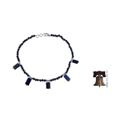 Alternate image for Lapis lazuli anklet Sky Princess