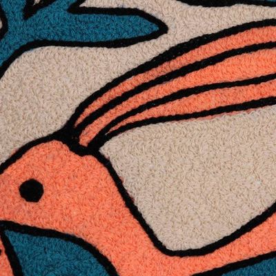 Alternate image for 2 Rabbit Nature-Themed Chain-Stitched Cotton Cushion Covers Playful Rabbits