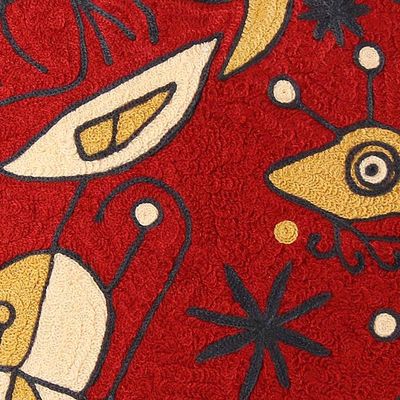 Alternate image for Pair of Abstract Modern Embroidered Cotton Cushion Covers Contemporary Expressions