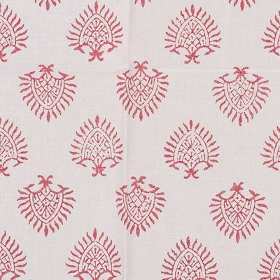 Alternate image for Hand-Block Printed Red and White Cotton Bandana Strawberry Splendor