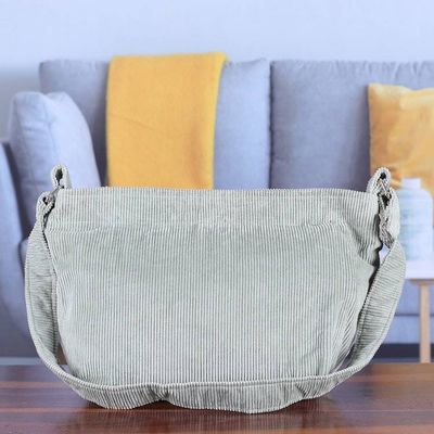 Alternate image for Jade 100 Cotton Corduroy Shoulder Bag with Adjustable Strap Jade Elegance
