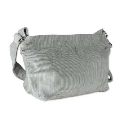 Alternate image for Jade 100 Cotton Corduroy Shoulder Bag with Adjustable Strap Jade Elegance